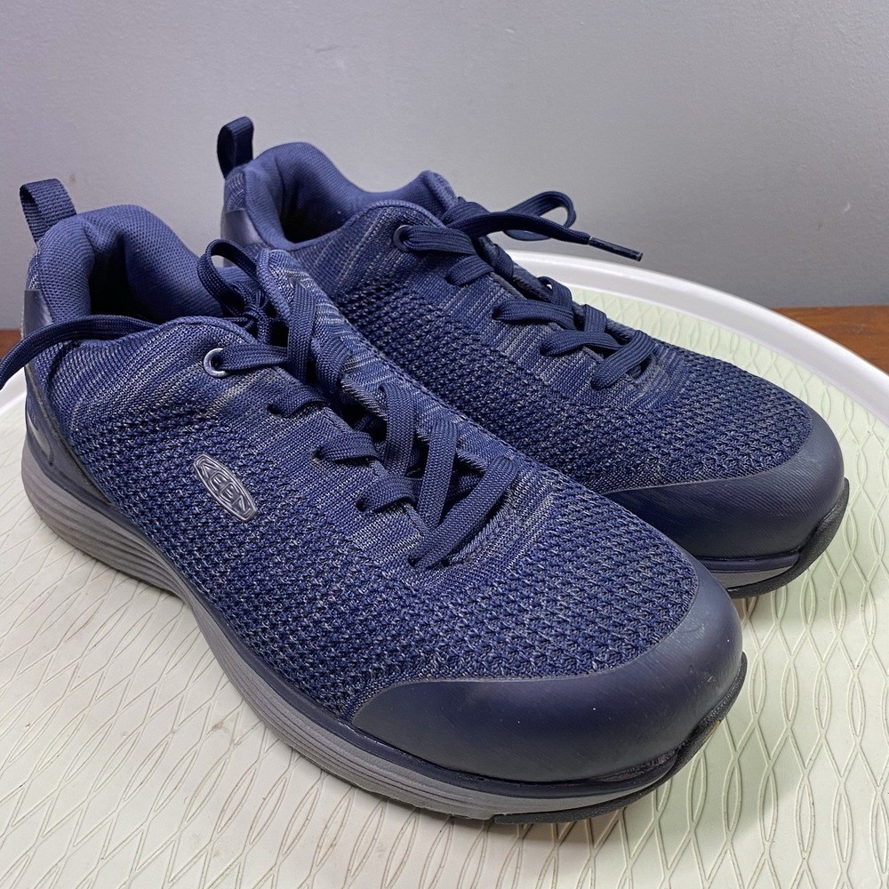Keen Utility ASTM Aluminum‎ Toe Non Slip Work Shoes Navy Blue Women's Sz 9.5M
